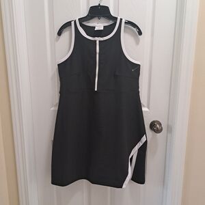 SAGE Collective Women's Active Dress with Inner Short Sizs XL Black White Sporty